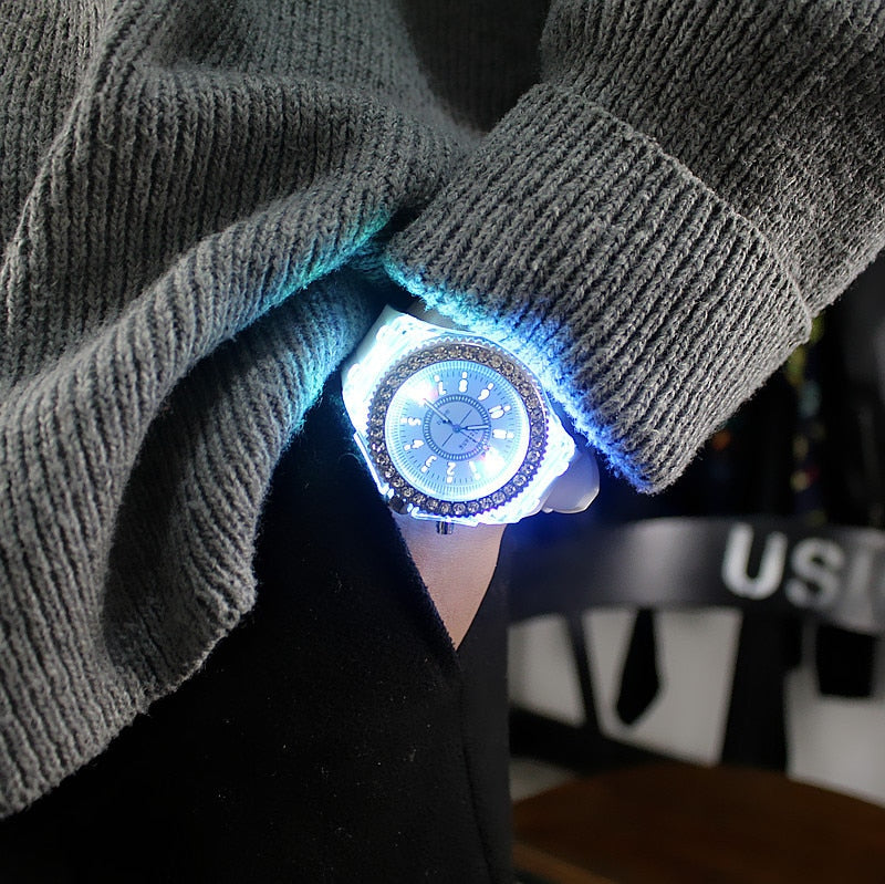 Light LED watch 7 display colors