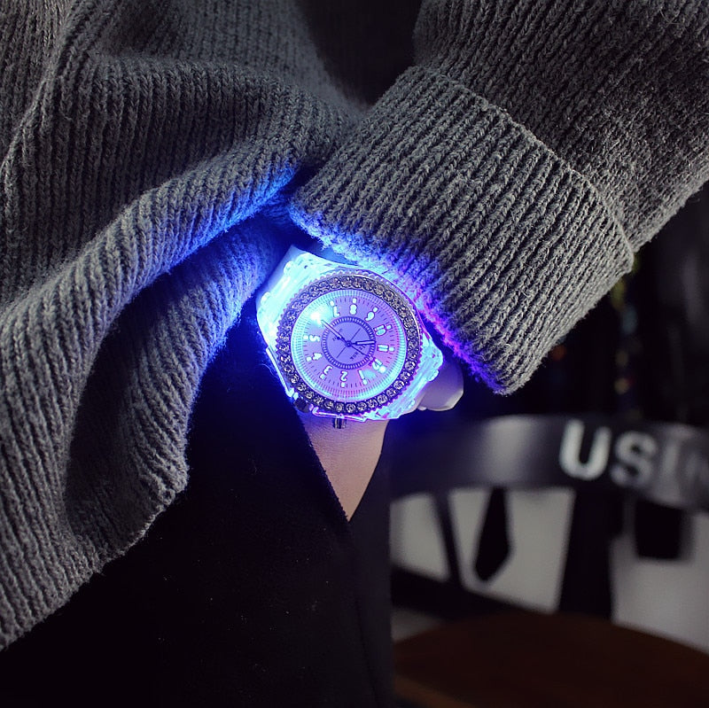 Light LED watch 7 display colors