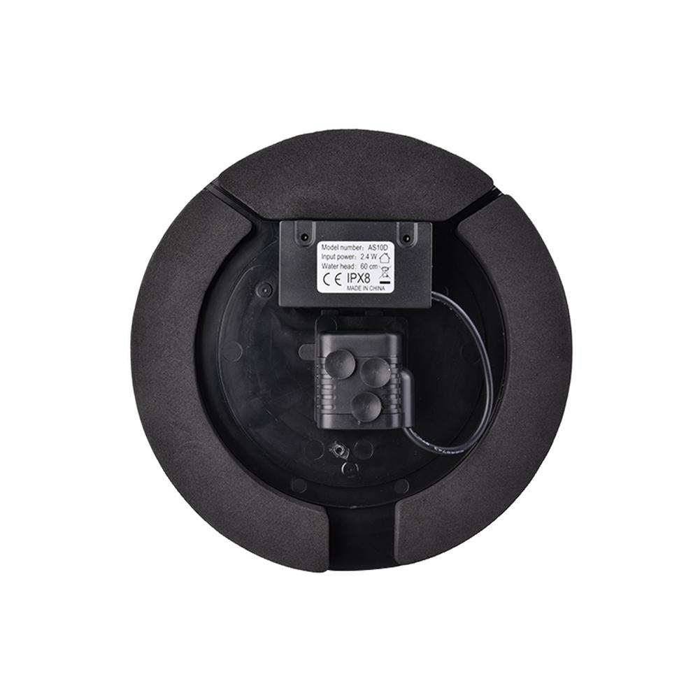 Floating solar fountain with LEDs