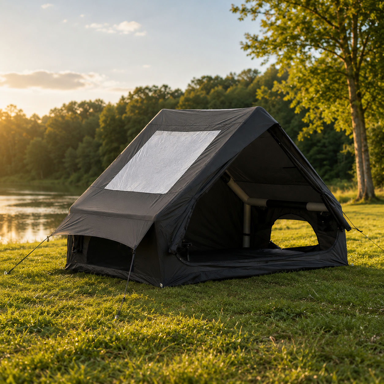 Tente Gonflable de Camping Familiale 5 à 8 Places – Tente Étanche avec Fenêtre Panoramique