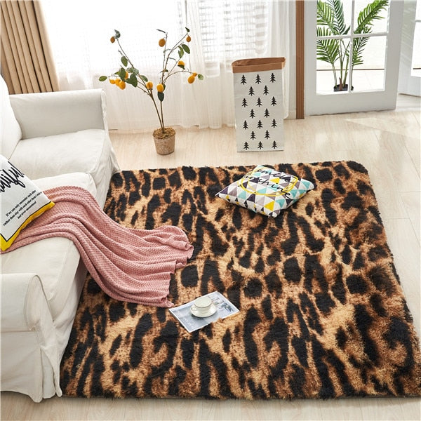 Tapis Fluffy Leopard Carpet