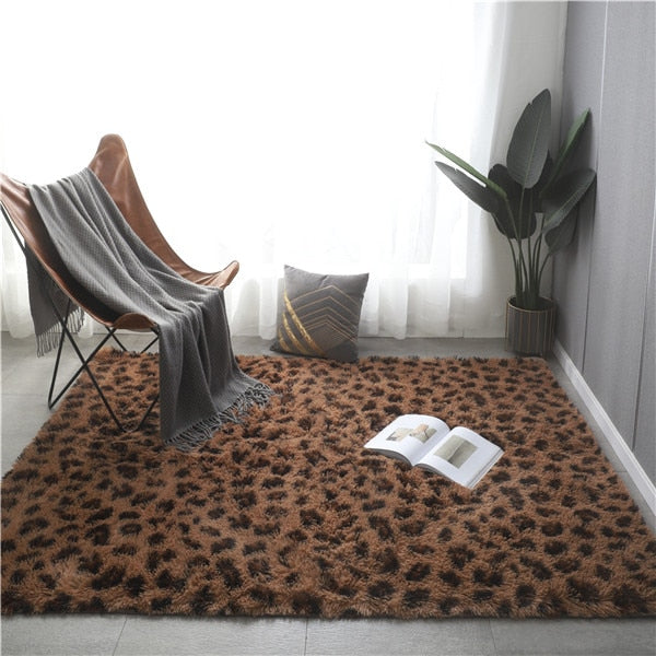 Tapis Fluffy Leopard Carpet