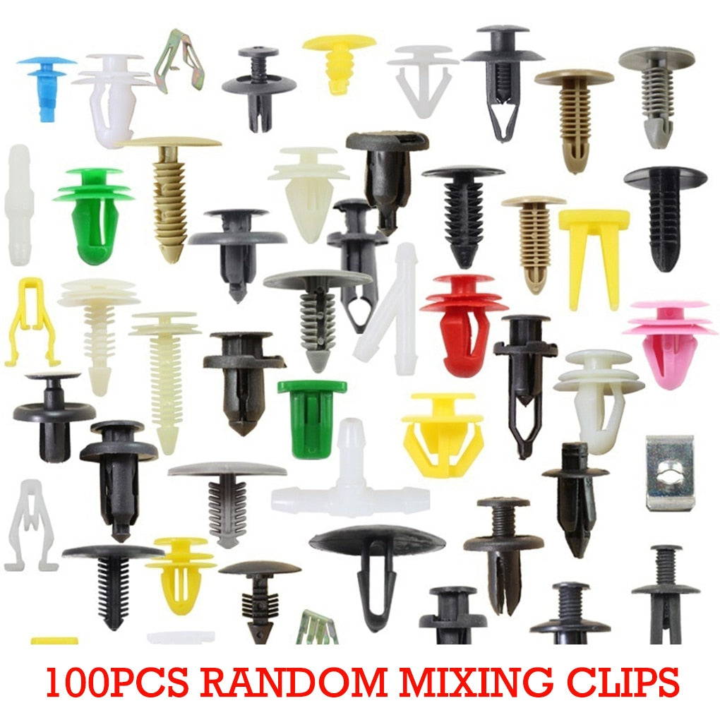 100 Pcs Car Clips Screws Auto Universelle