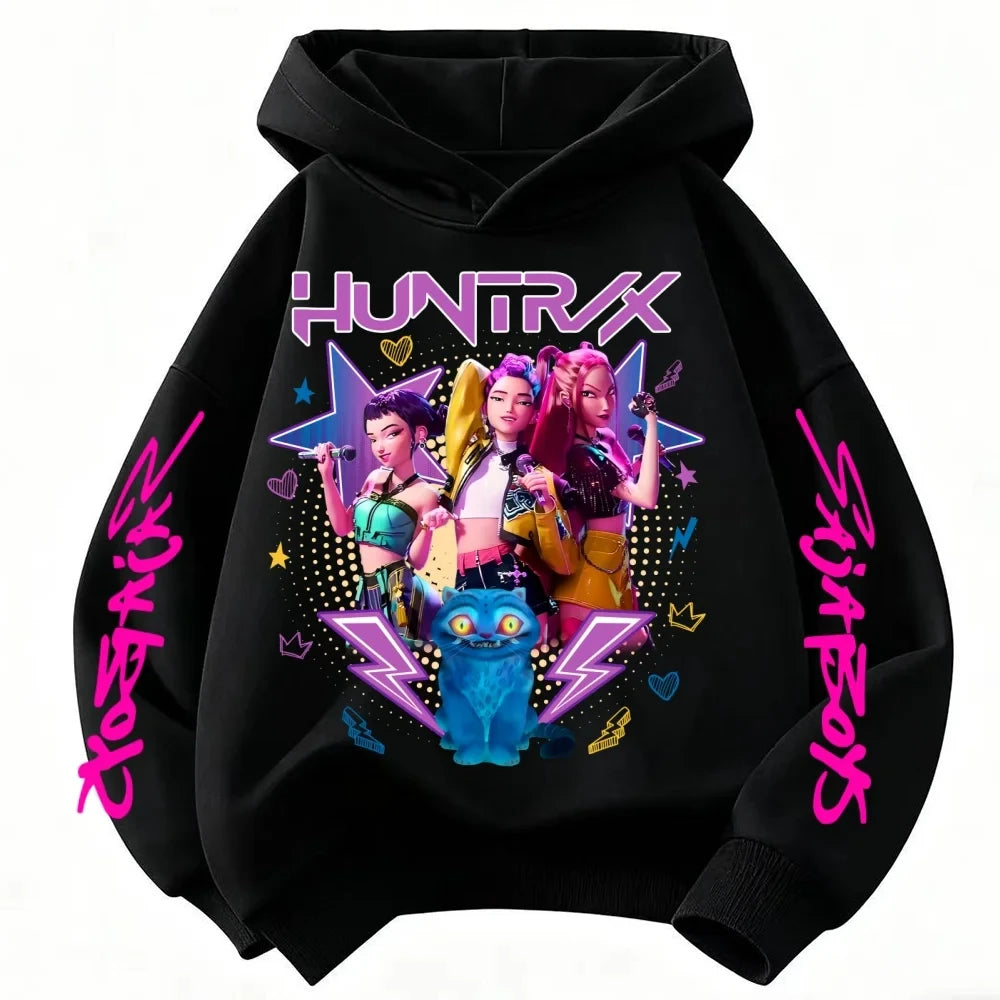 Pop Fantasy style kids' hoodie – Colorful girls' pattern