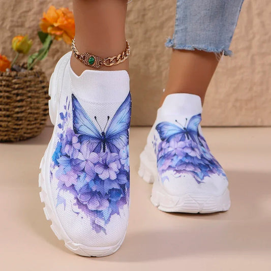 Knitted Sneakers Butterfly