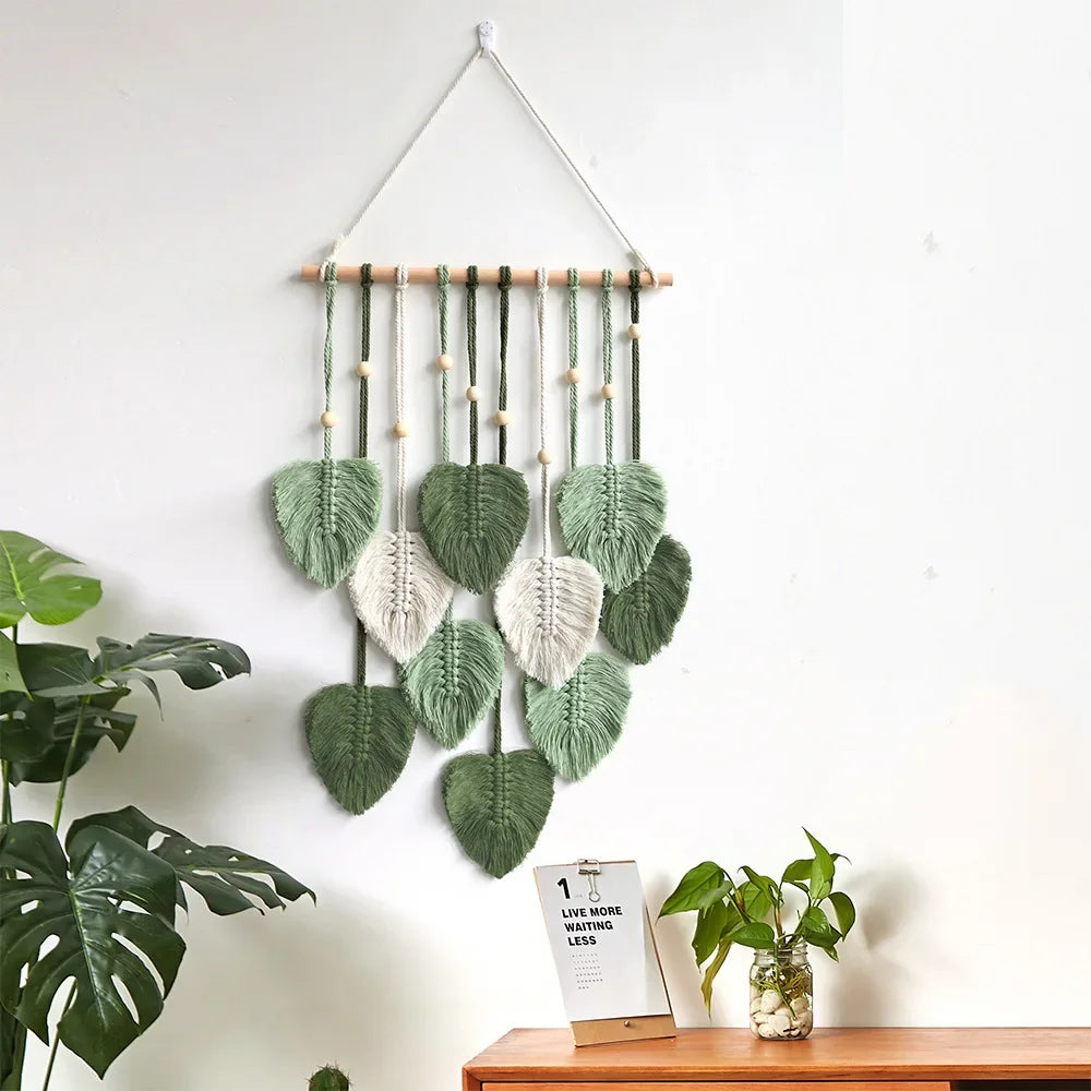 Deco Macrame Macrame Leaf Wall Boho