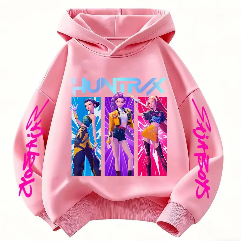 Pop Fantasy style kids' hoodie – Colorful girls' pattern