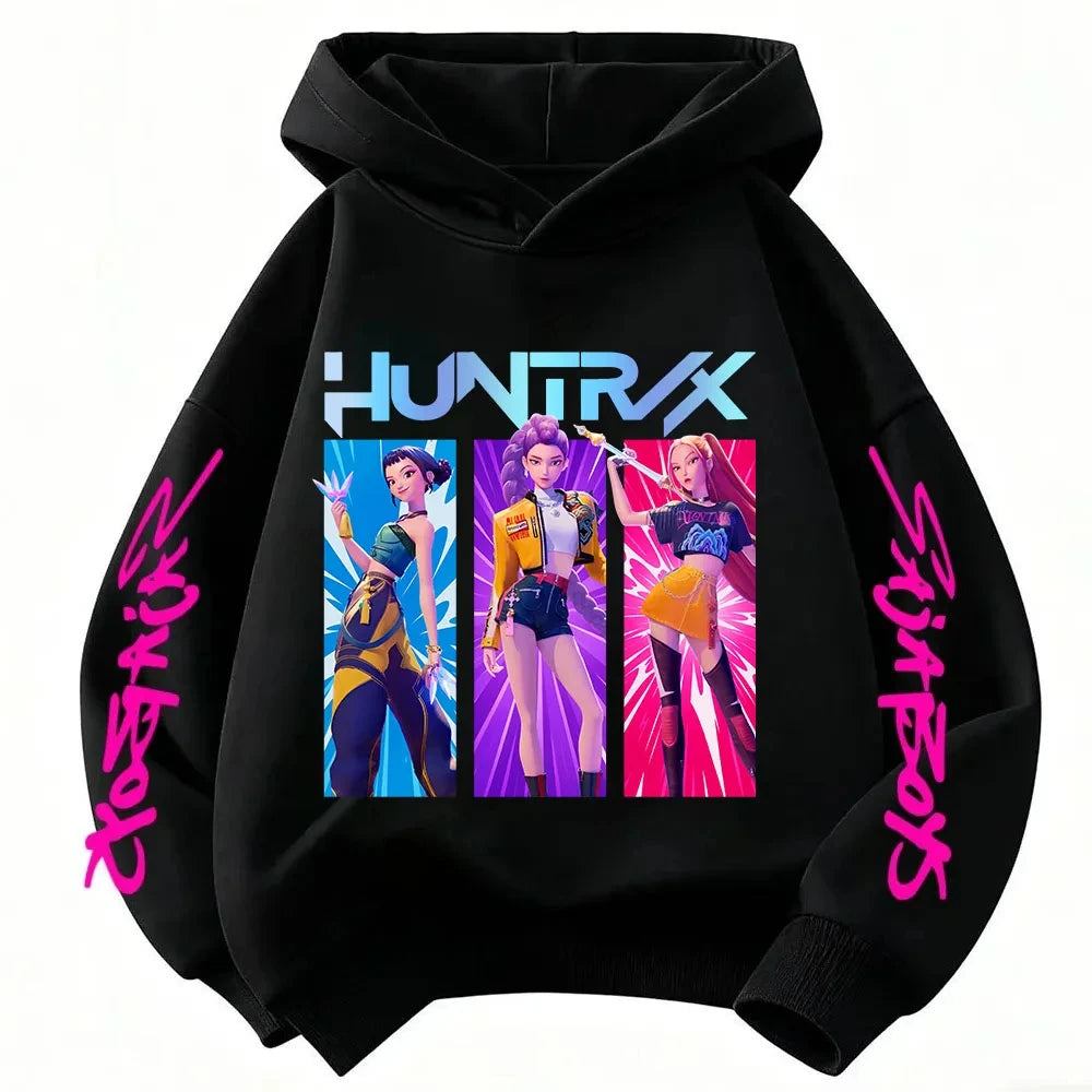 Pop Fantasy style kids' hoodie – Colorful girls' pattern