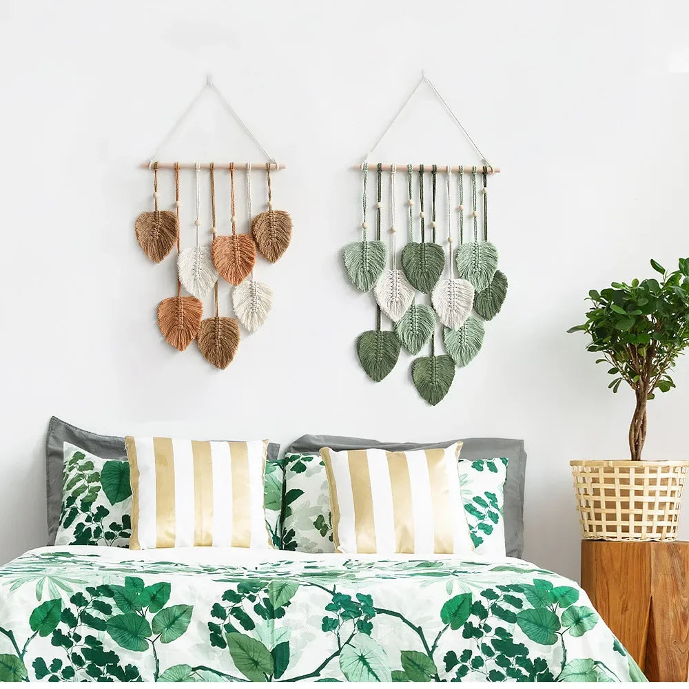 Deco Macrame Macrame Leaf Wall Boho