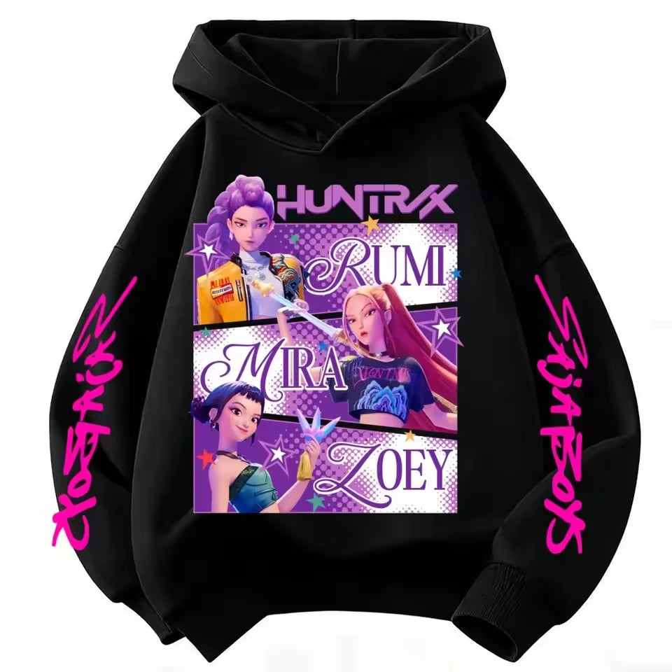 Pop Fantasy style kids' hoodie – Colorful girls' pattern