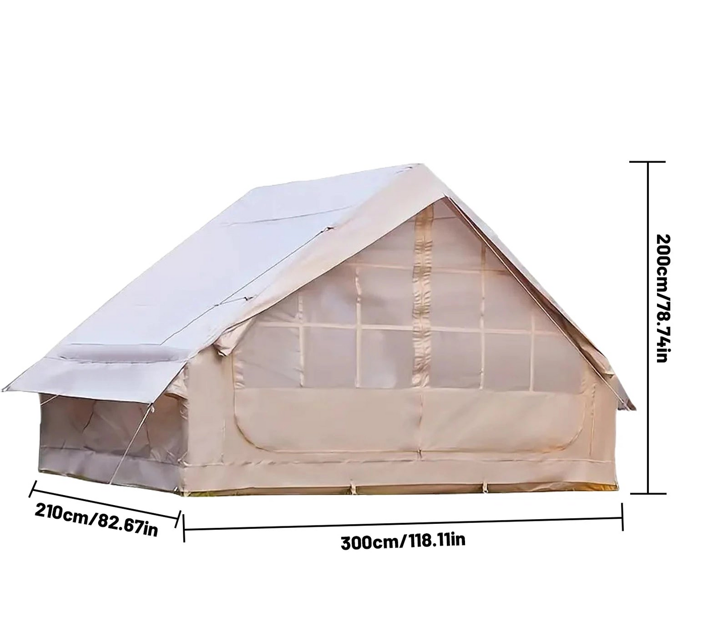 Tente Gonflable Familiale 4 à 8 Places – Abri de Camping Étanche 4 Saisons