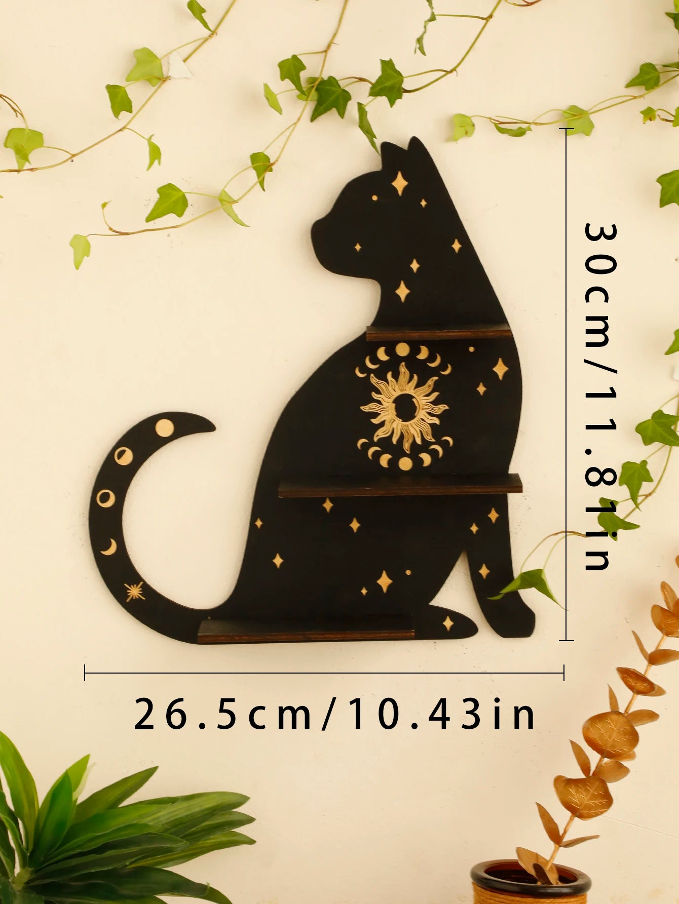 Tablettes Black Cat Chakra en bois