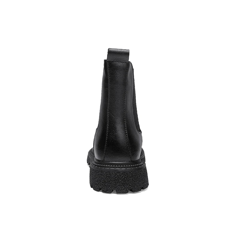 Bottines Chelsea d'Hiver en Cuir Véritable Doublées Peluche – Homme - photo 5