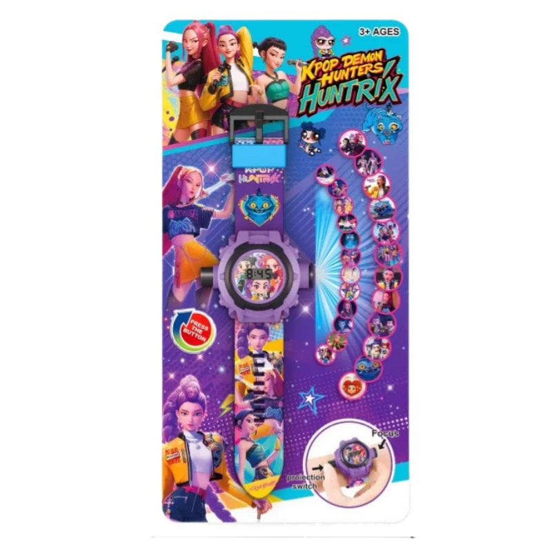 Montre Projecteur Pop Animé pour Enfant – 24 Images de Personnages