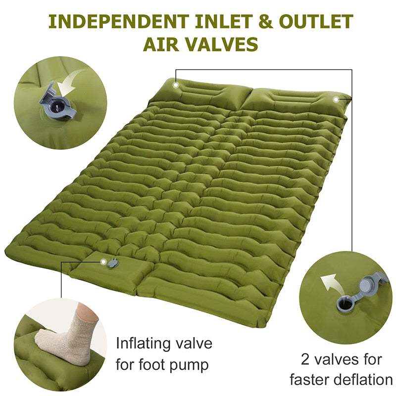 Matelas gonflable avec pompe intégrée