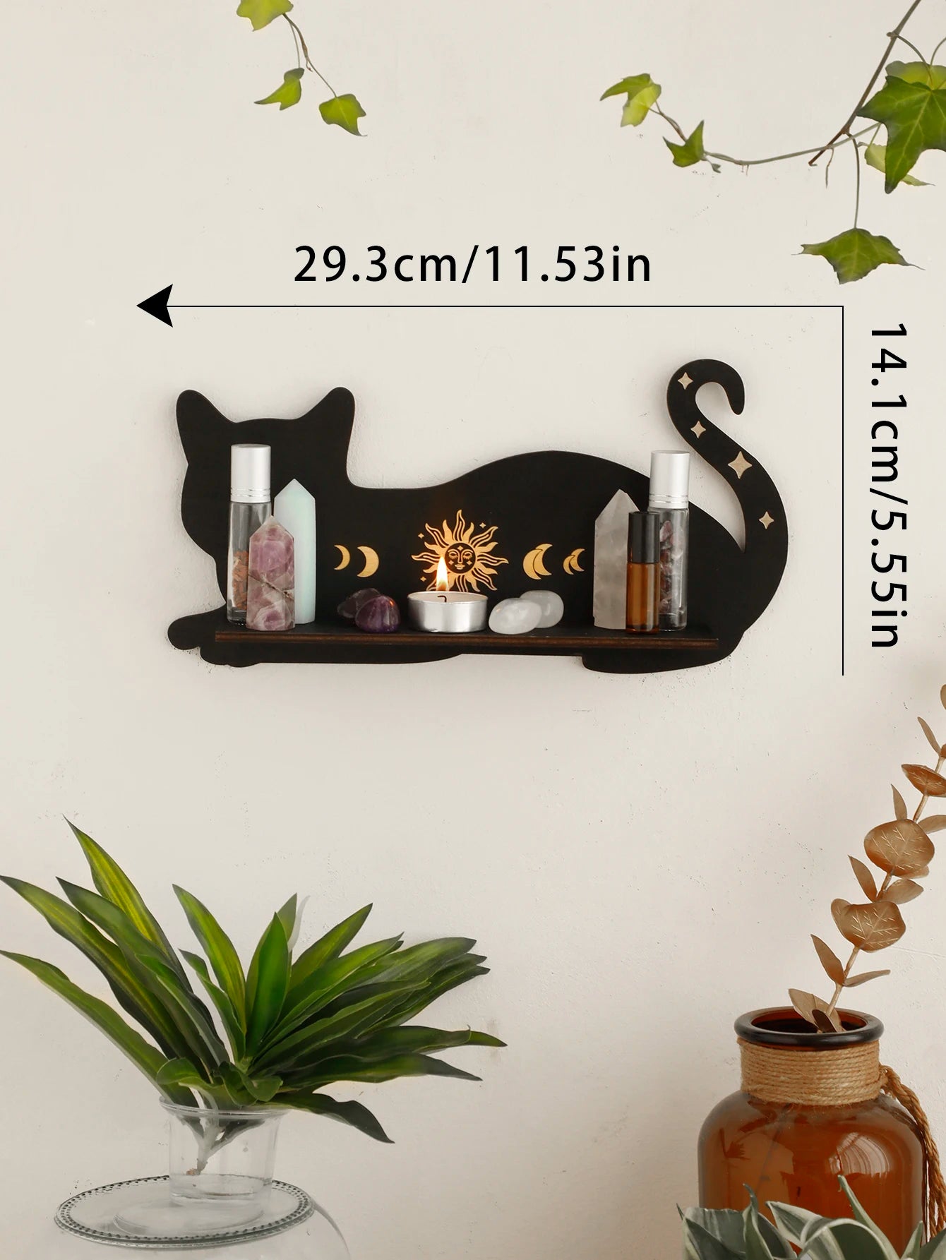 Tablettes Black Cat Chakra en bois