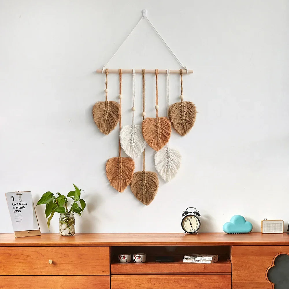 Deco Macrame Macrame Leaf Wall Boho