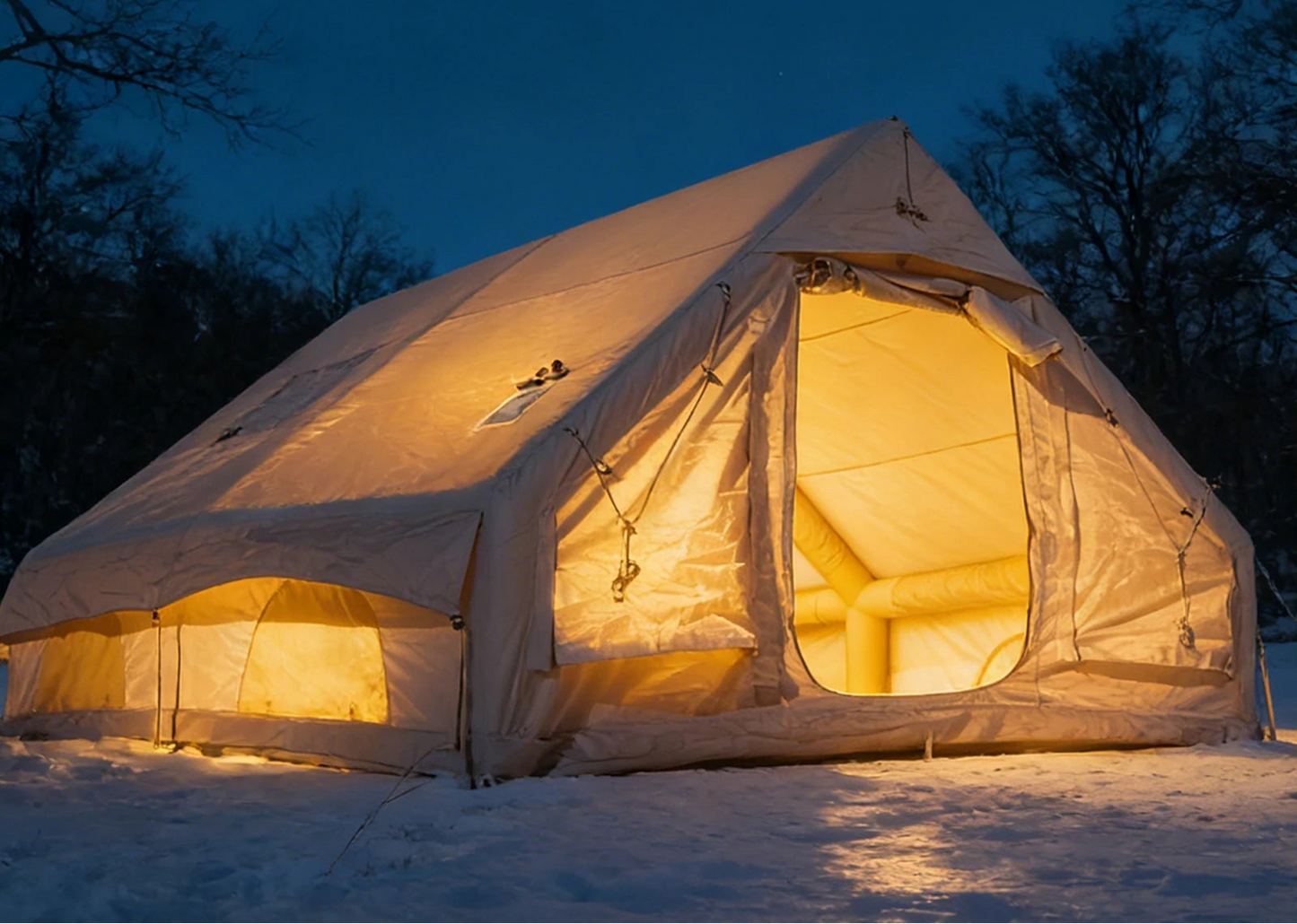 Tente Gonflable Familiale 4 à 8 Places – Abri de Camping Étanche 4 Saisons