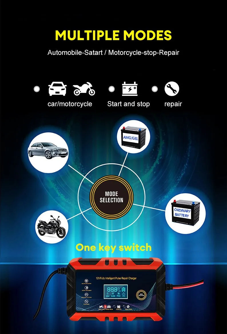 Chargeur à batterie intelligent Pulse repair