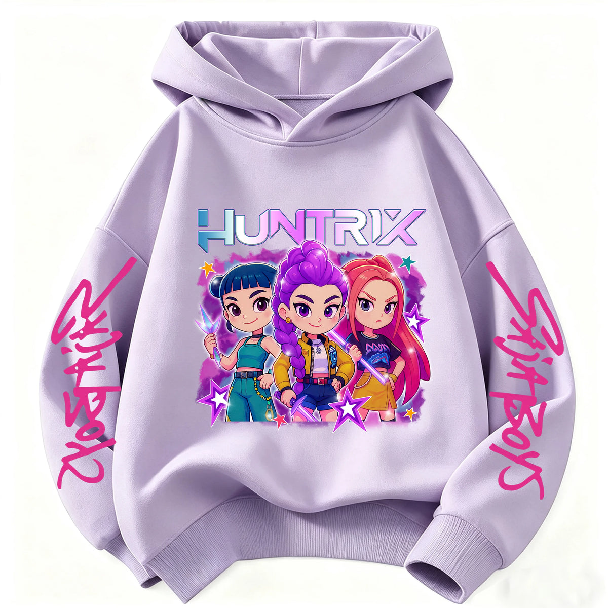 Pop Fantasy style kids' hoodie – Colorful girls' pattern