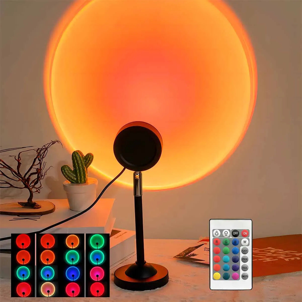 lampe ambiance led 16 couleurs avec télécommande déco moderne