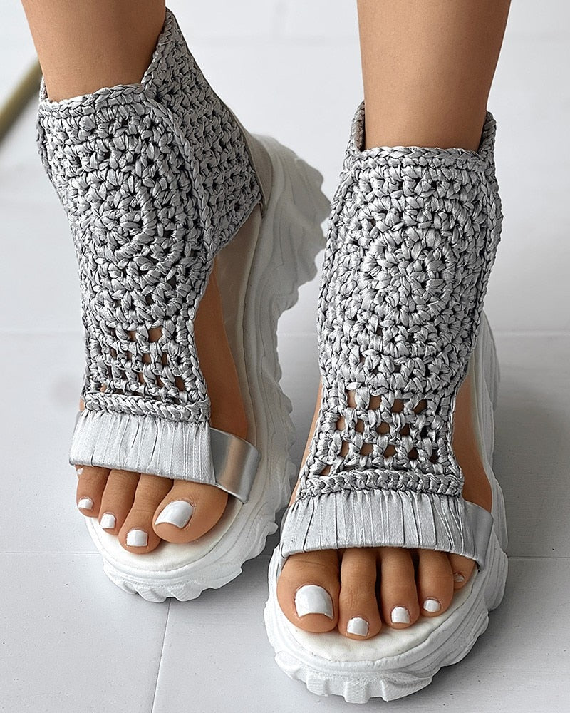 Sandales en tricot de coton