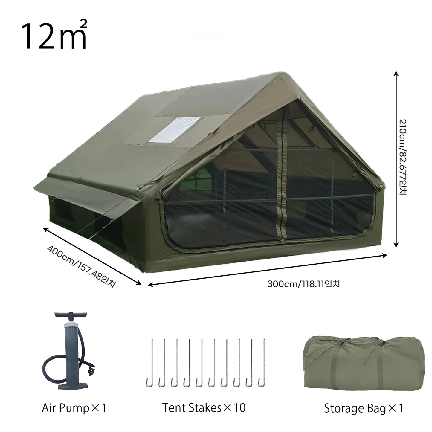 Tente Gonflable Familiale 4 à 8 Places – Abri de Camping Étanche 4 Saisons