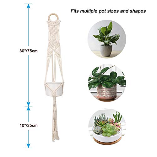 Lot de 2 Supports à plantes en Macramé