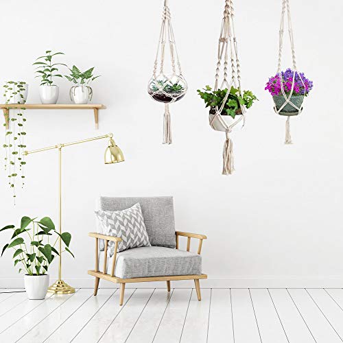 3 Supports à plante en Macramé