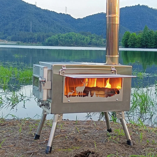 Poêle à bois de camping portable Stainless