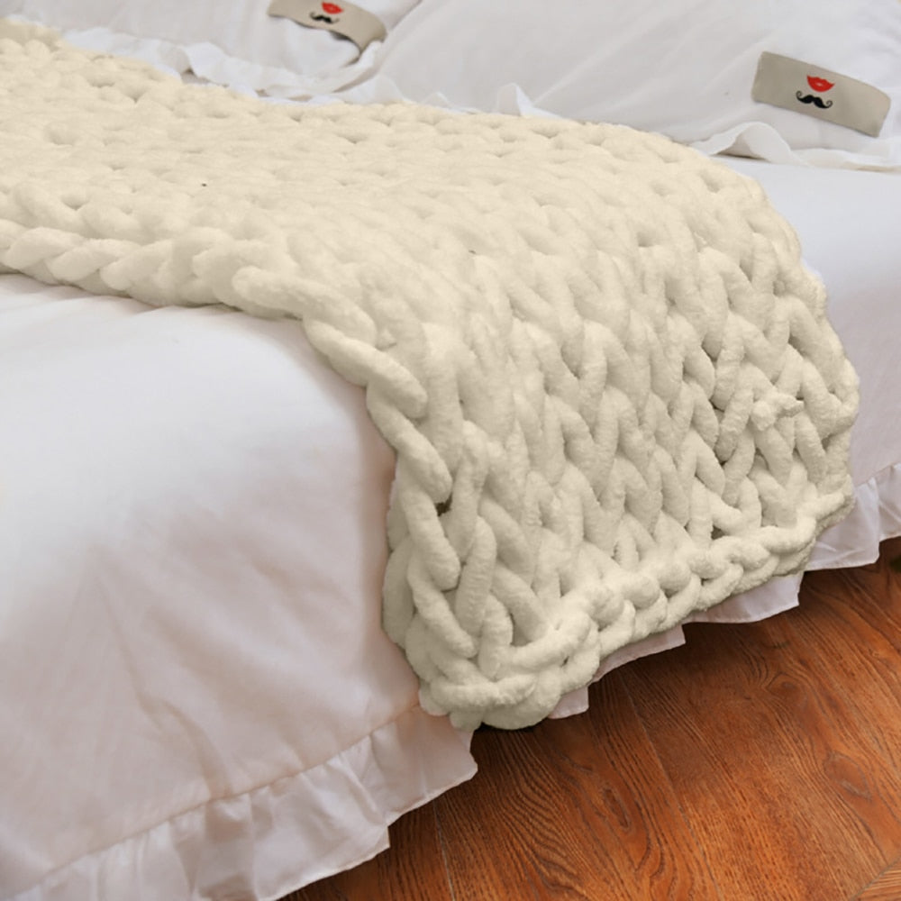 Couverture Fluffy Warm en tricot