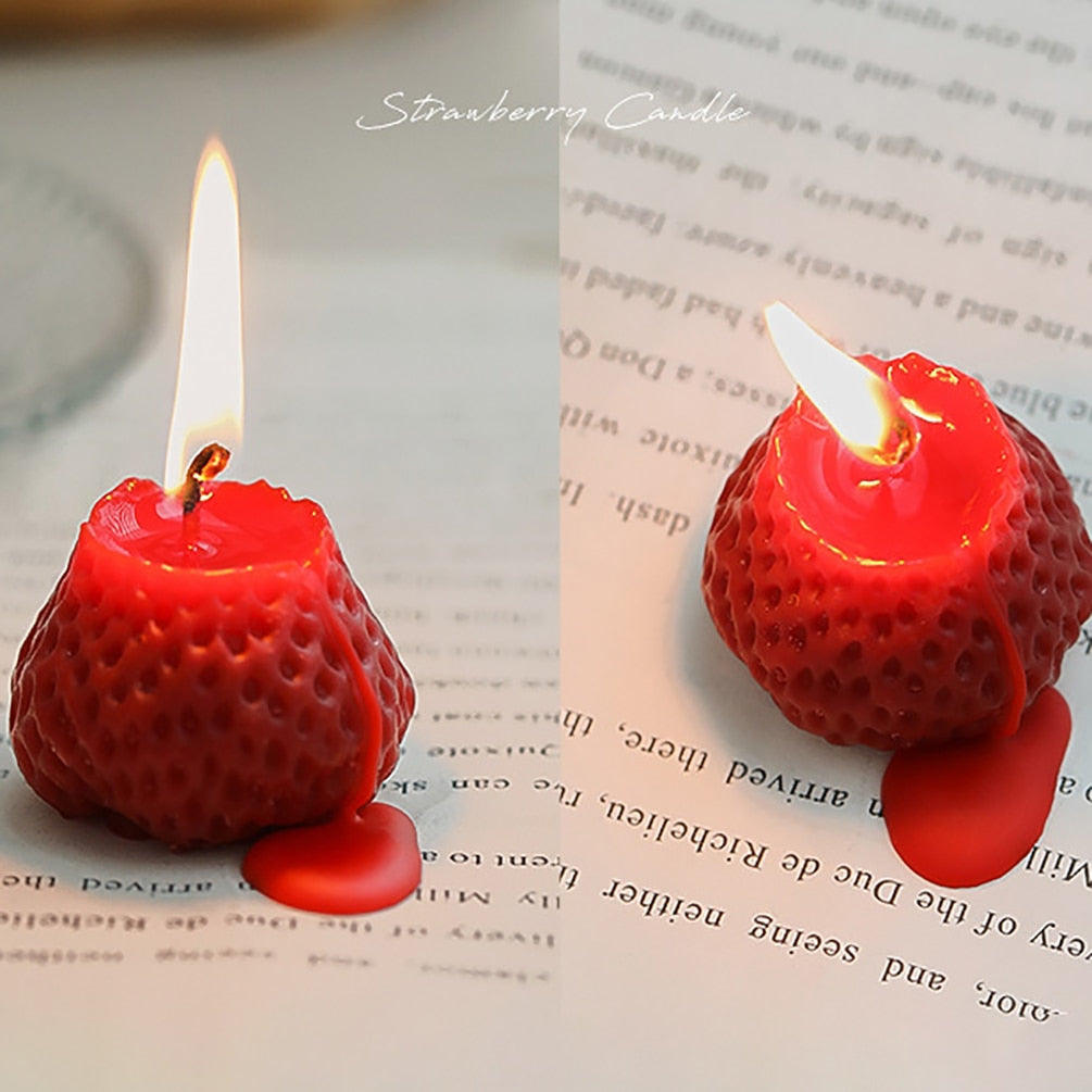 Strawberry scented candle (4pcs)