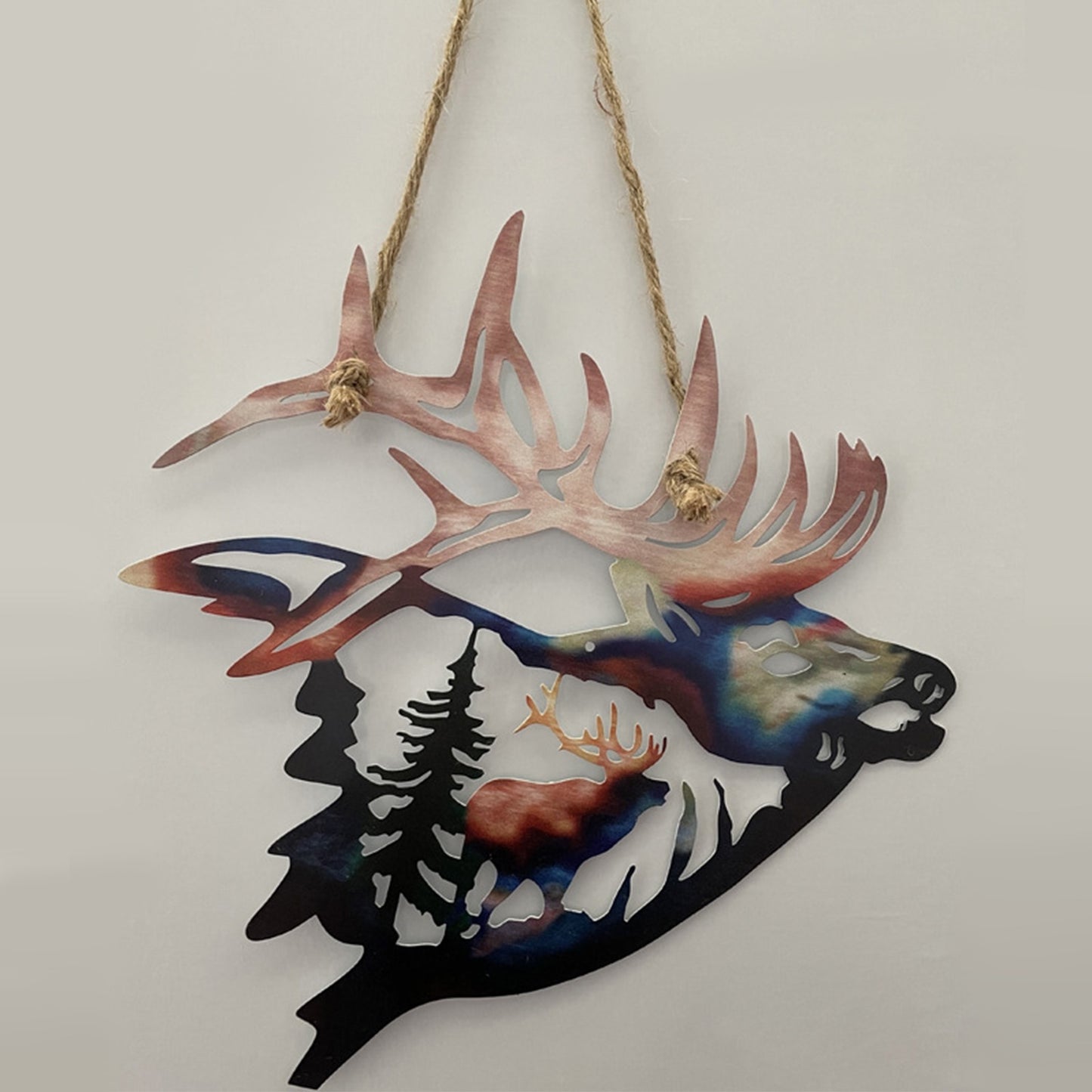 wapiti Head Metal Wall Art