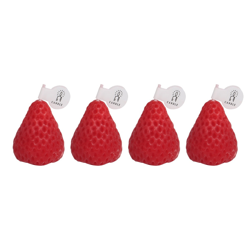Strawberry scented candle (4pcs)