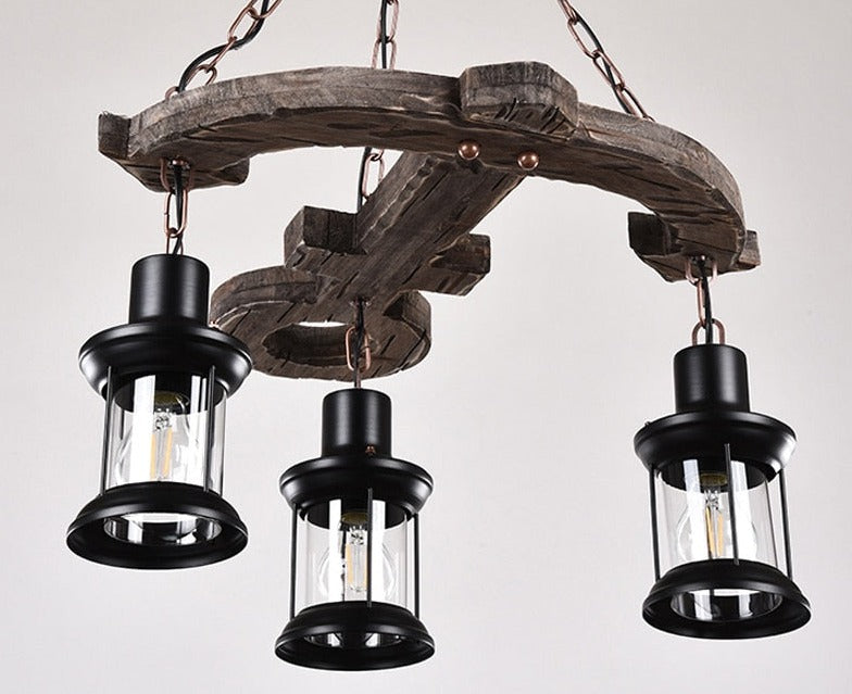 Luminaire en bois Ancre de bateau