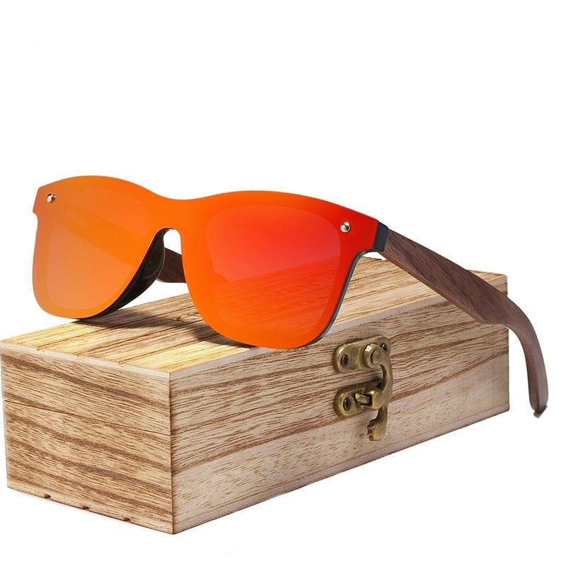 Wooden polarized sunglasses