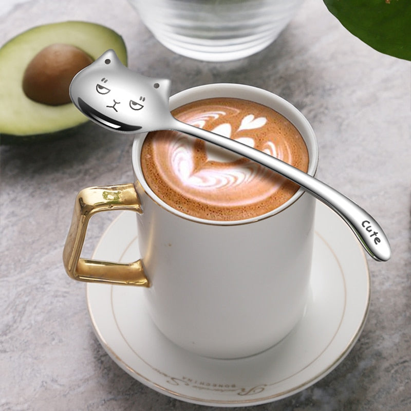 Cuillère à Cafés /Thé  Long tail cat Coffee spoon
