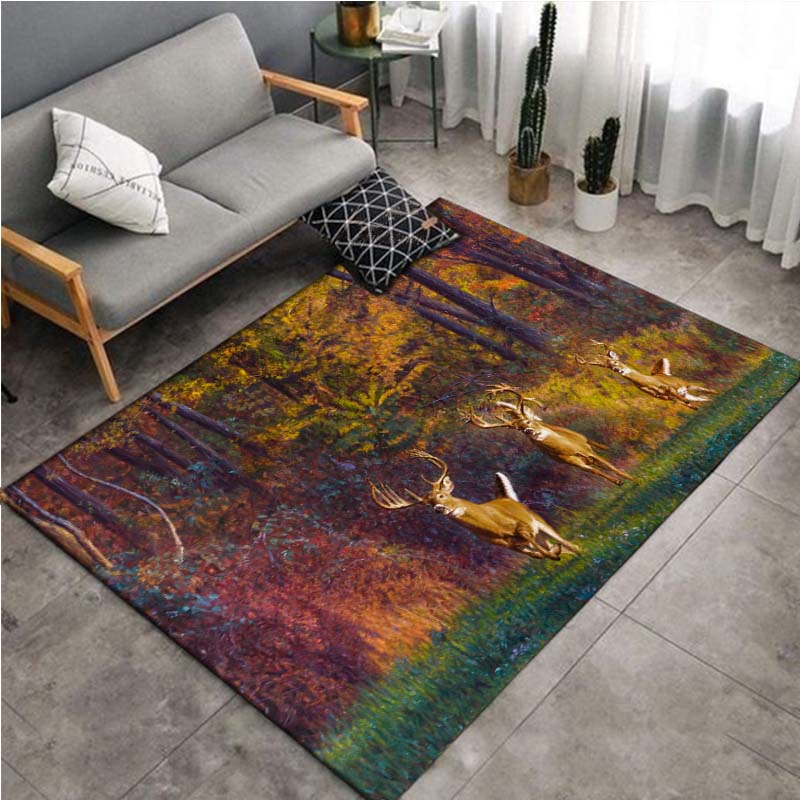 Tapis avec chevreuil