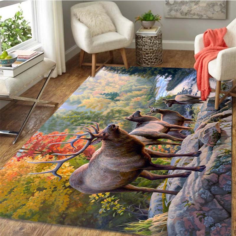 Tapis avec chevreuil