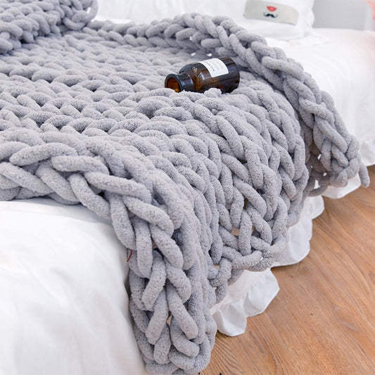 Couverture Fluffy Warm en tricot