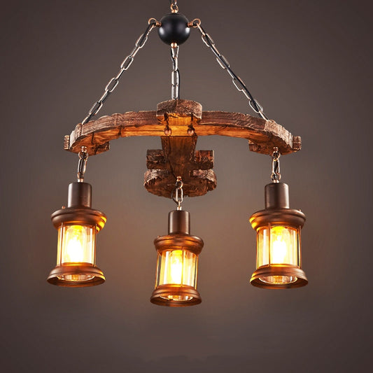 Wooden light fixture Boat anchor