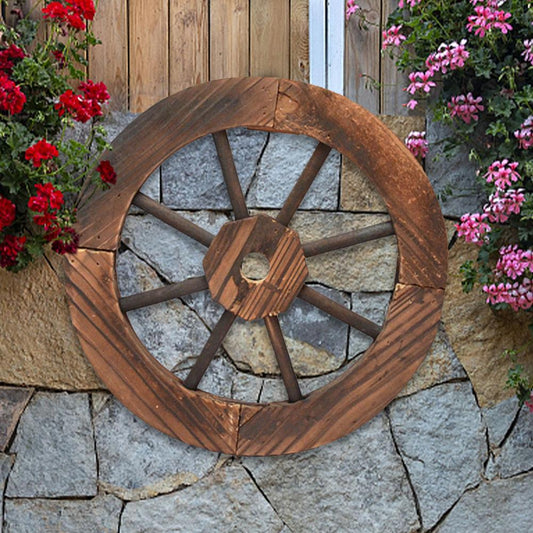 wooden wagon wheel