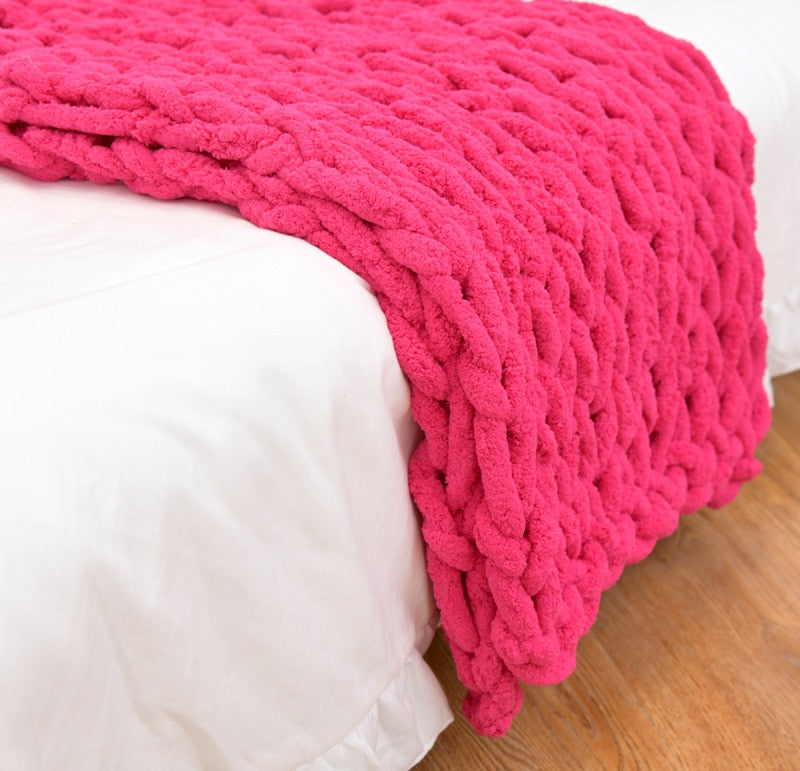 Couverture Fluffy Warm en tricot