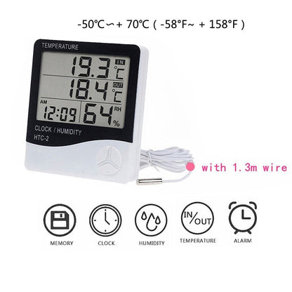 Thermometre interieur/exterieur avec affichage d'humidité