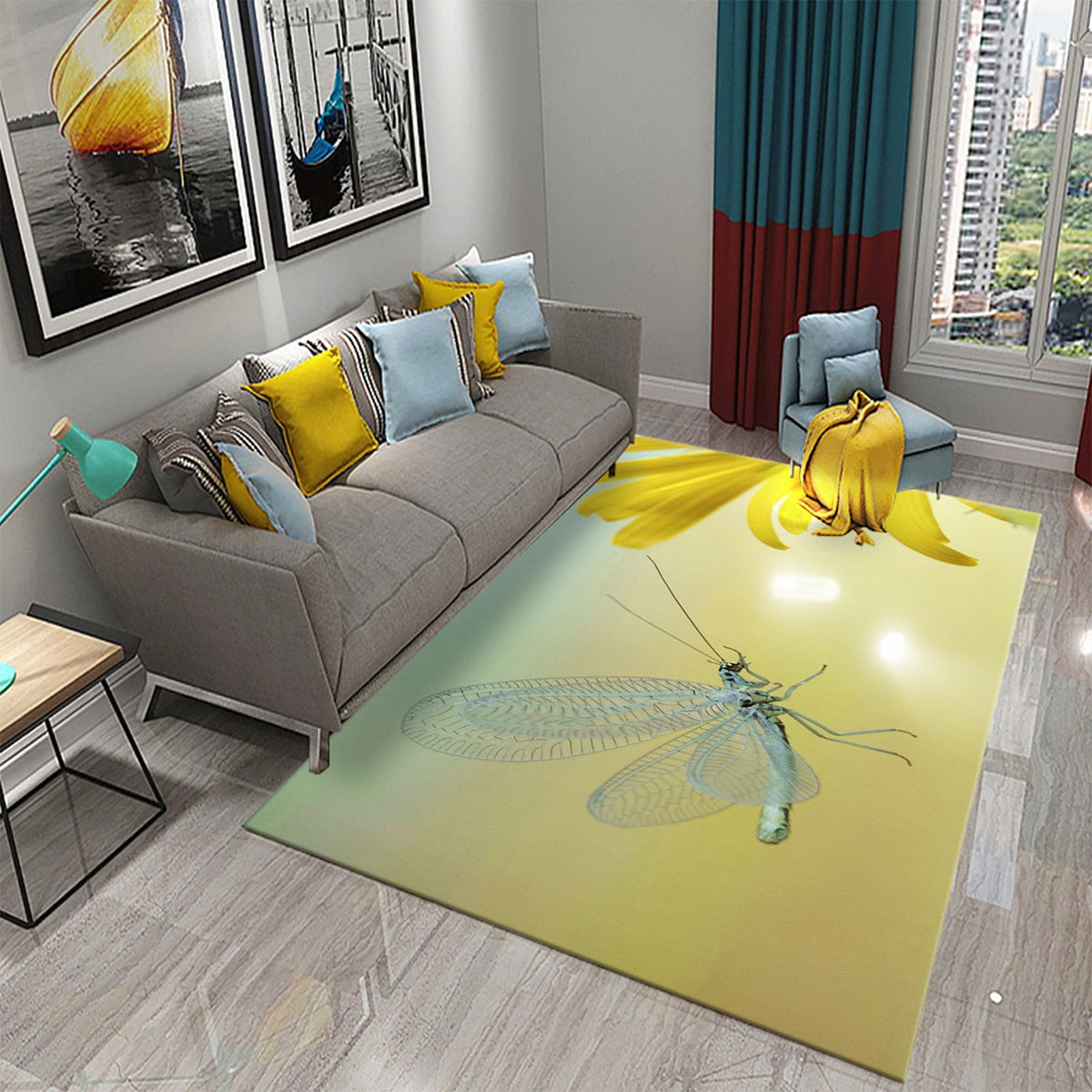 Tapis 3D Dragonfly carpet