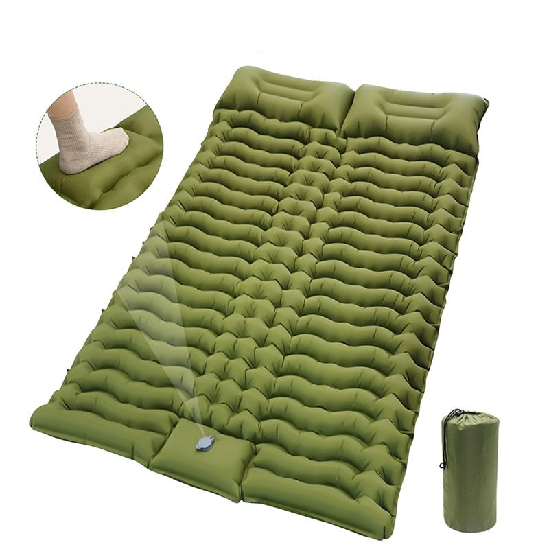 Matelas gonflable avec pompe intégrée