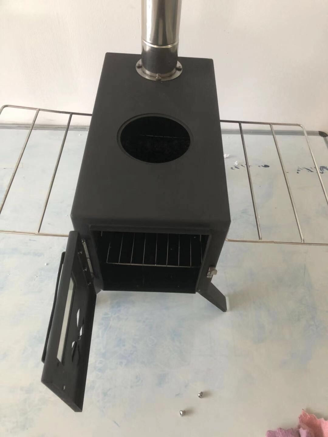 Pyramid Tent Portable Wood Stove