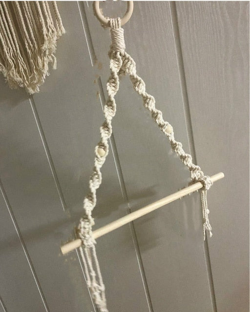 Macrame Paper Towel Hanger