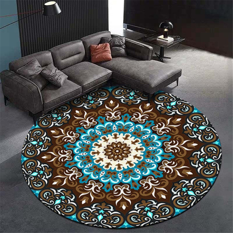 Tapis rond bohémien