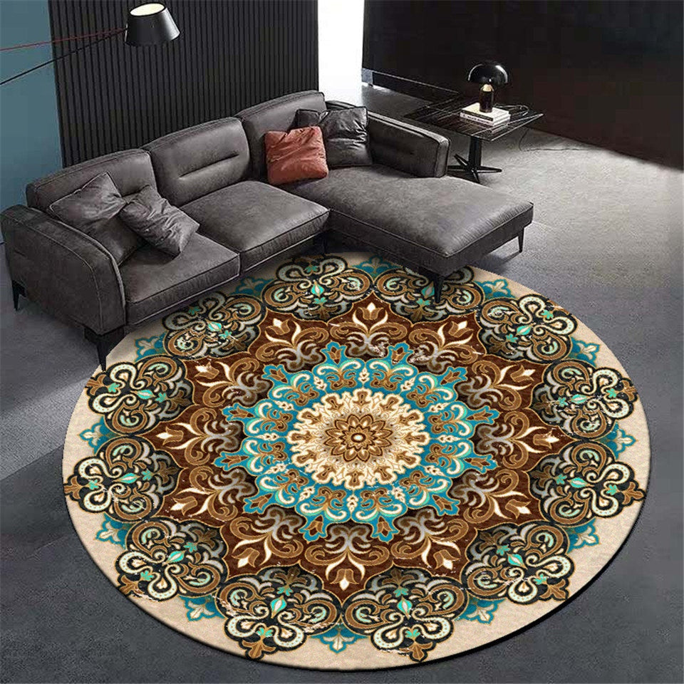 Tapis rond bohémien